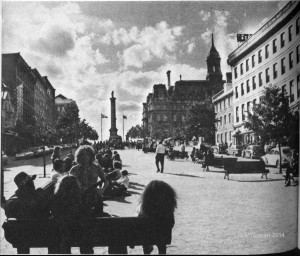 Place-Jacques-Cartier, "nous chantons" - "we sing"