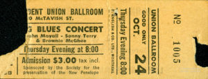 A ticket stub from the collection of Erik Slutsky.